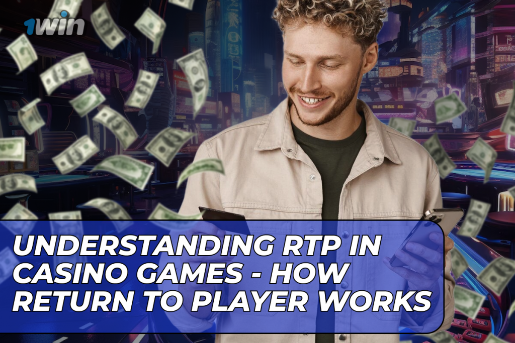 An informative graphic illustrating how return to player (RTP) affects outcomes in casino games, focusing on understanding rip.